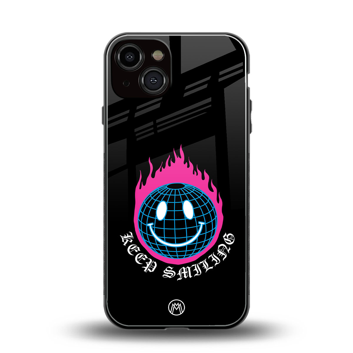 keep smiling back phone cover | glass case for iphone 13
