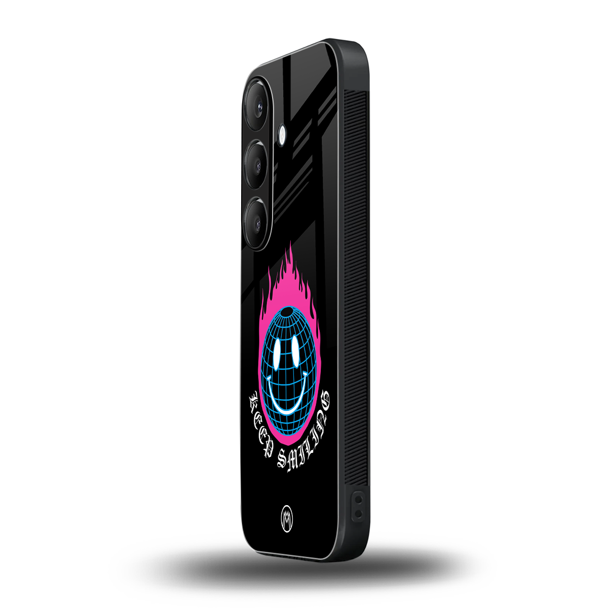 keep smiling back phone cover | glass case for samsung galaxy s24 fe