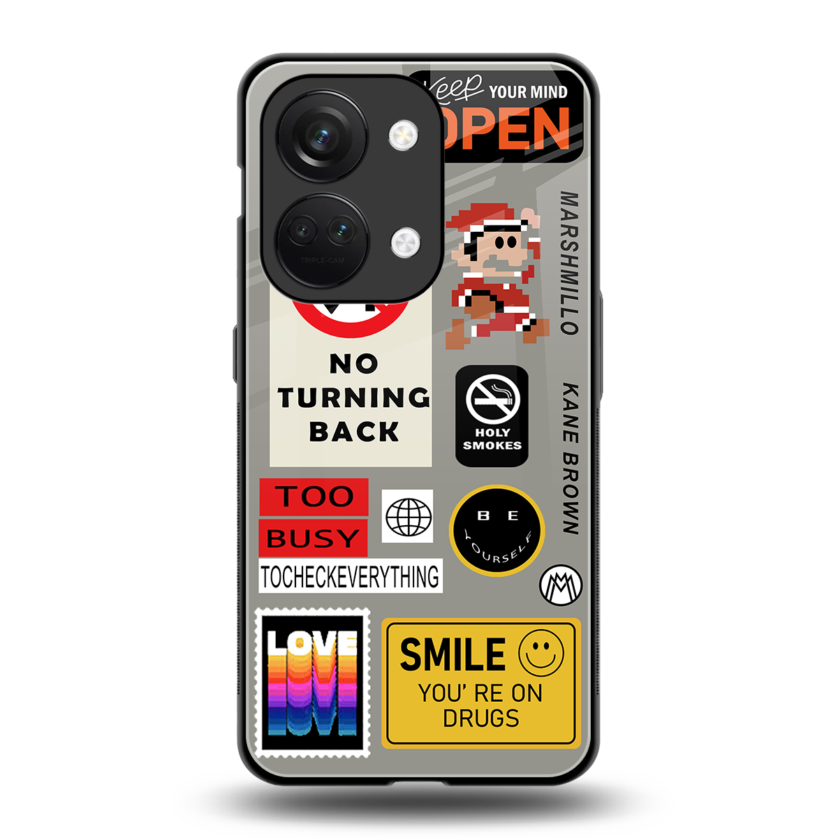keep your mind open back phone cover | glass case for oneplus nord 3