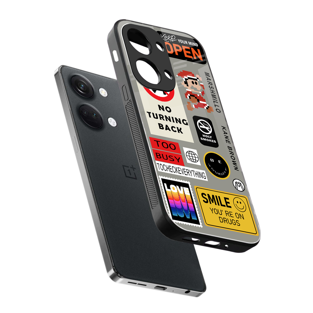 keep your mind open back phone cover | glass case for oneplus nord 3