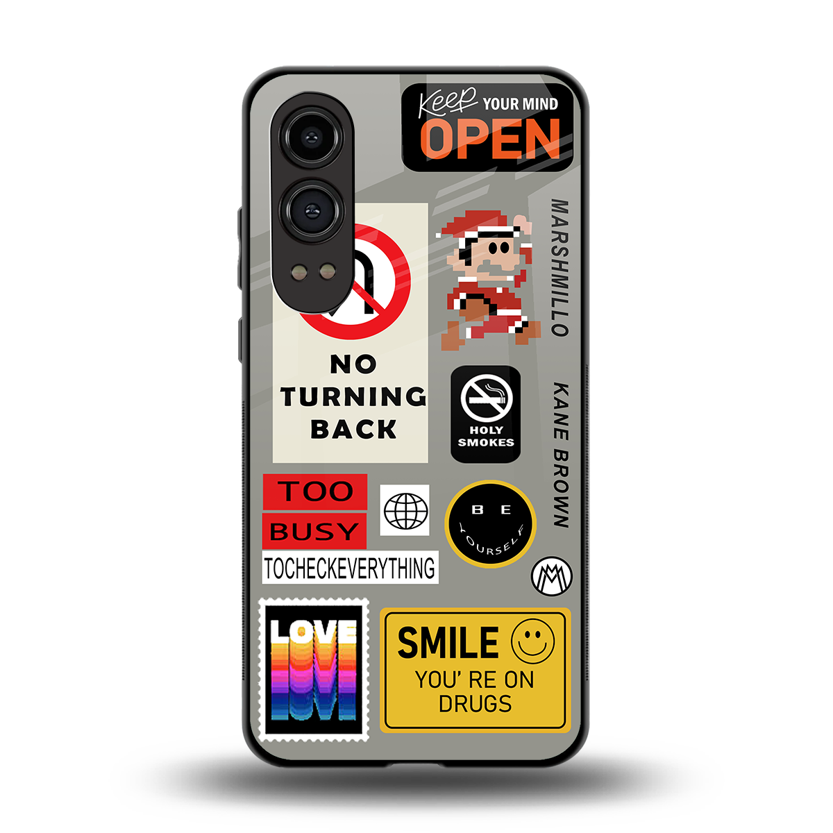 keep your mind open back phone cover | glass case for oneplus nord ce 4 lite
