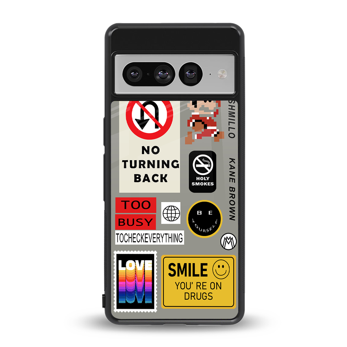 keep your mind open back phone cover | glass case for google pixel 7 pro