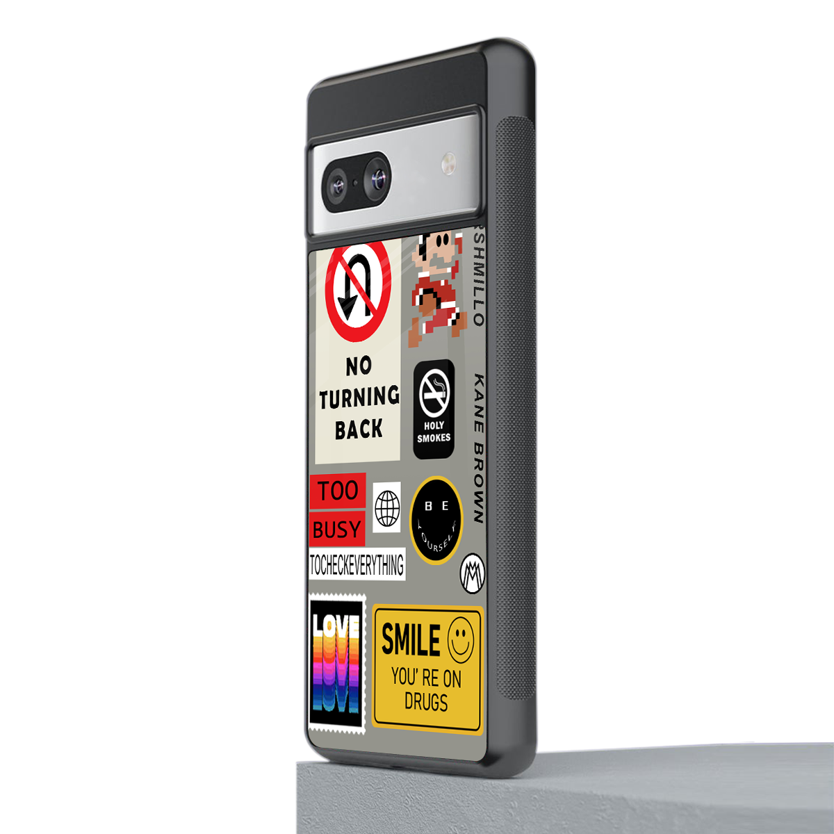 keep your mind open back phone cover | glass case for Google Pixel 7A