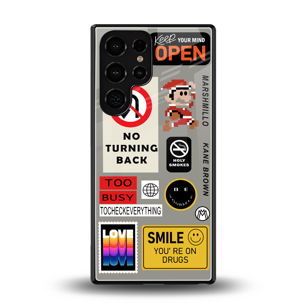 keep your mind open back phone cover | glass case for samsung galaxy s25 ultra