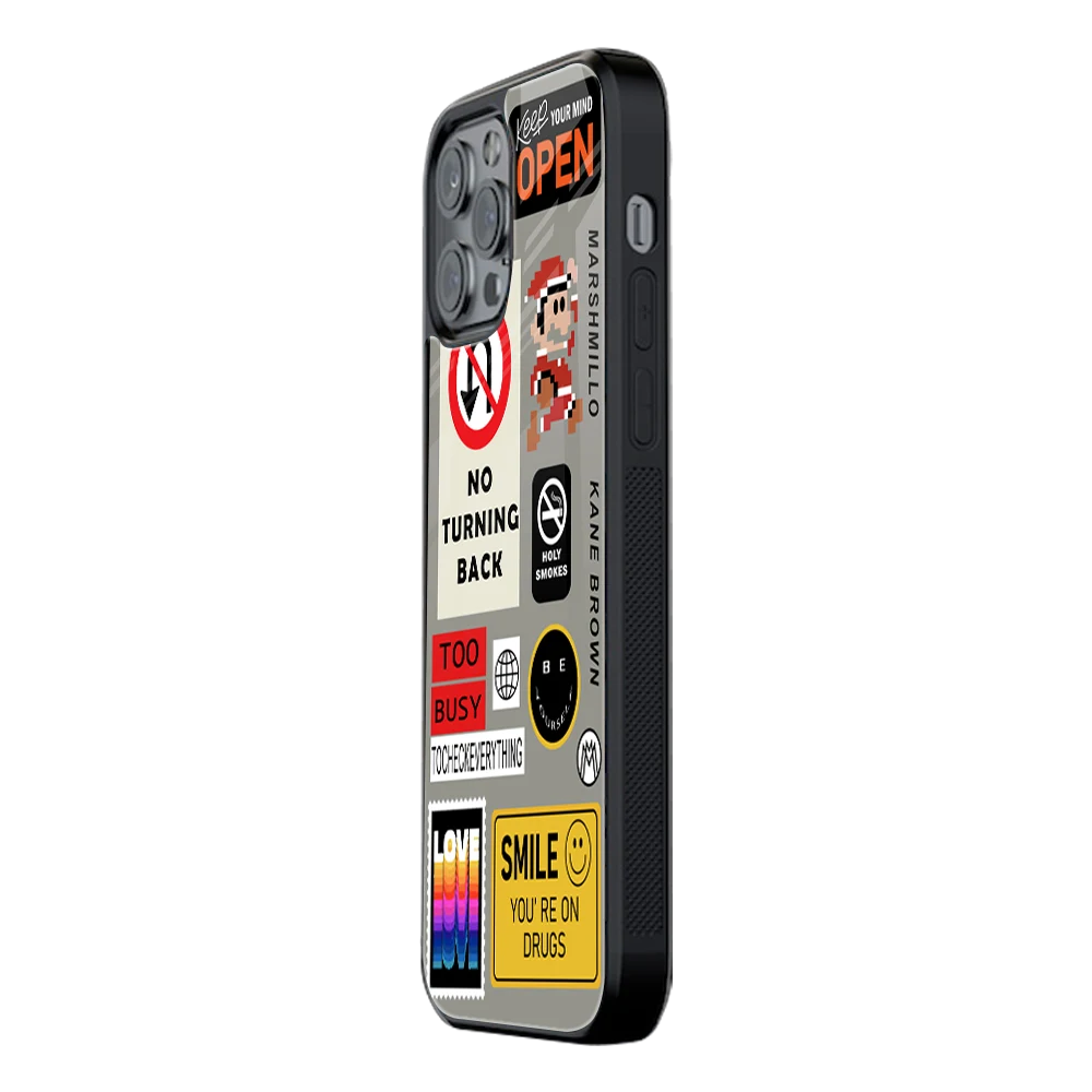 Slim Glass Back Phone Case for Multiple Brands โ iPhone, Samsung, Redmi, OnePlus, Oppo, Vivo