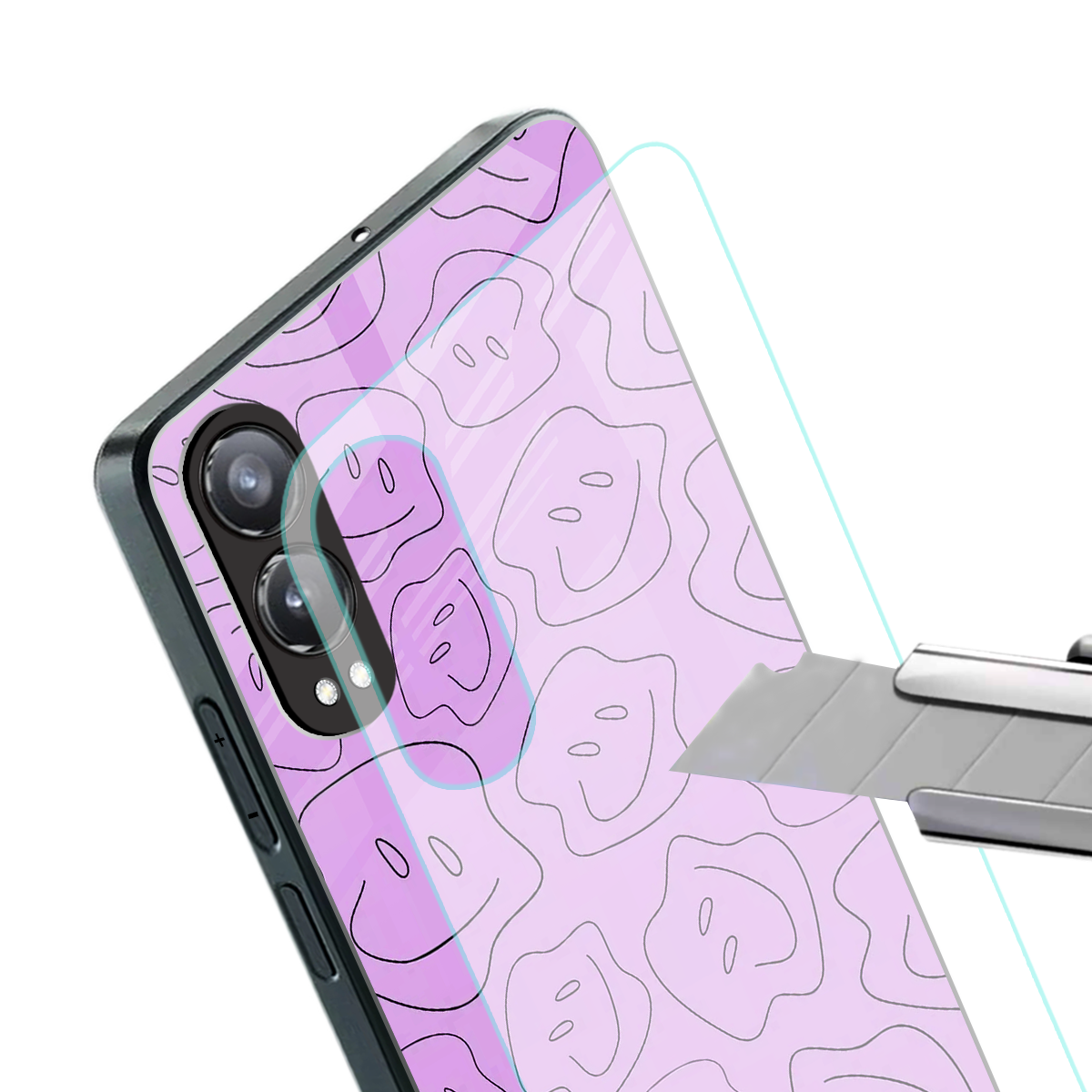 kinda sad kinda happy back phone cover | glass case for oneplus nord ce 4 lite