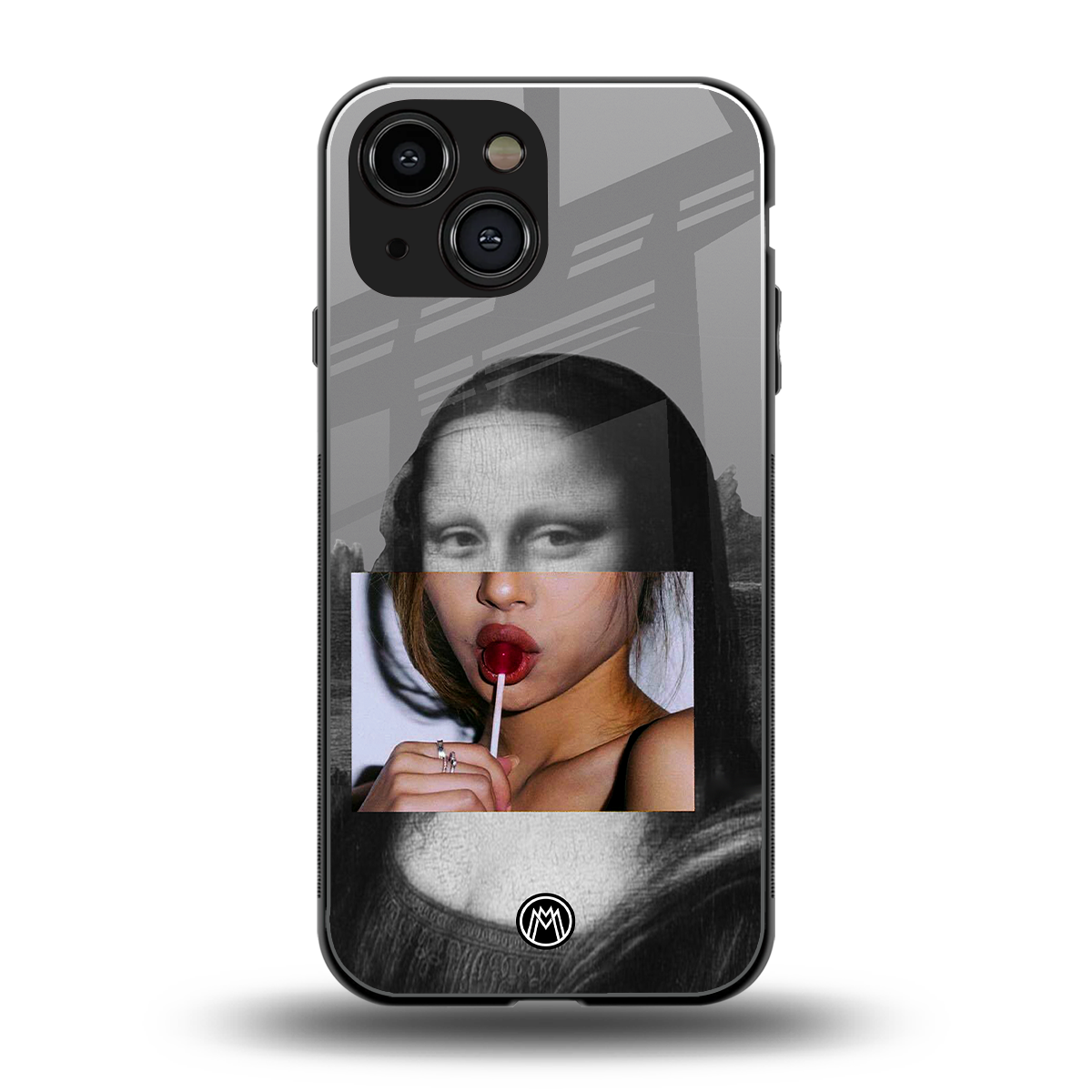 la mona lisa back phone cover | glass case for iphone 13 mini