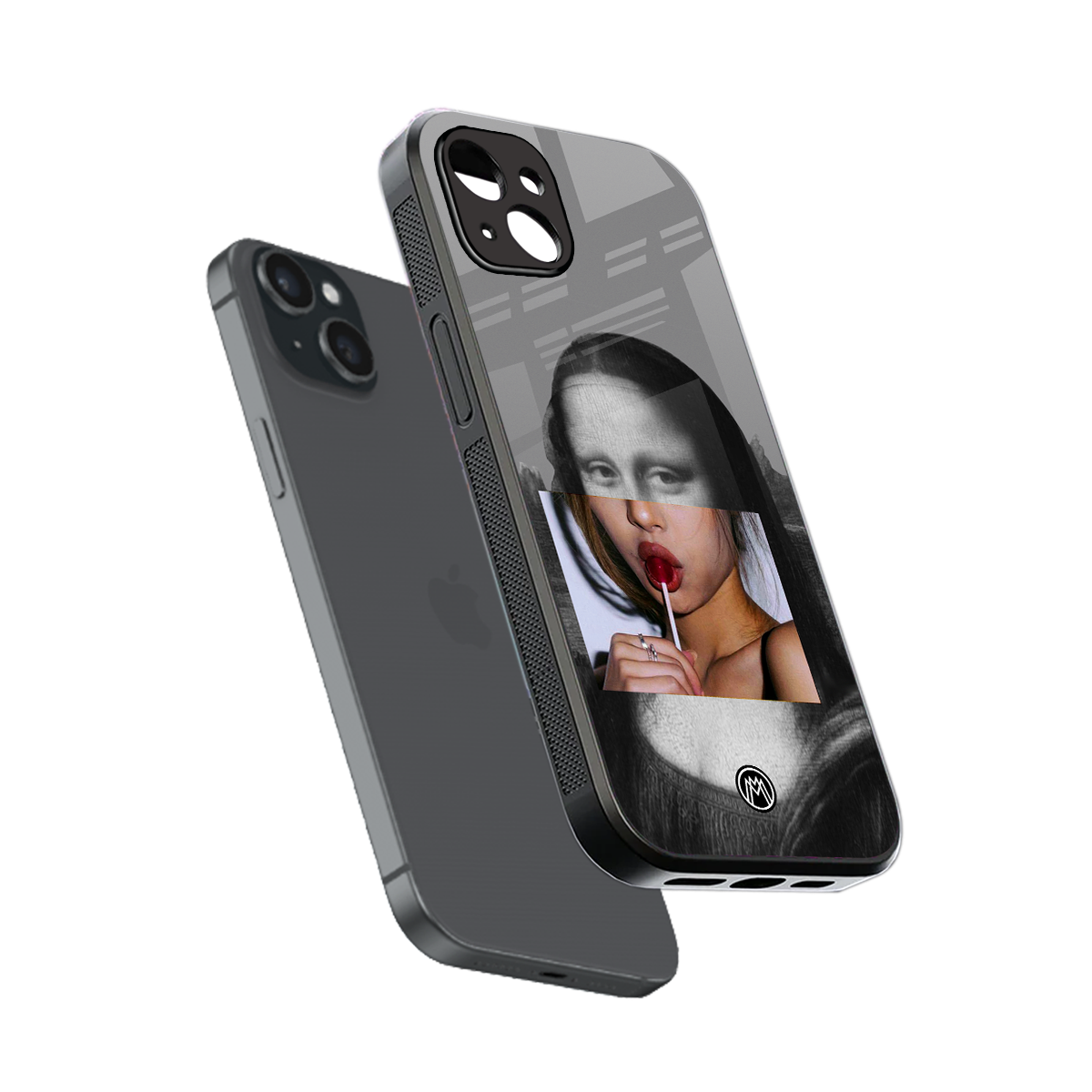 la mona lisa back phone cover | glass case for iphone 15 plus