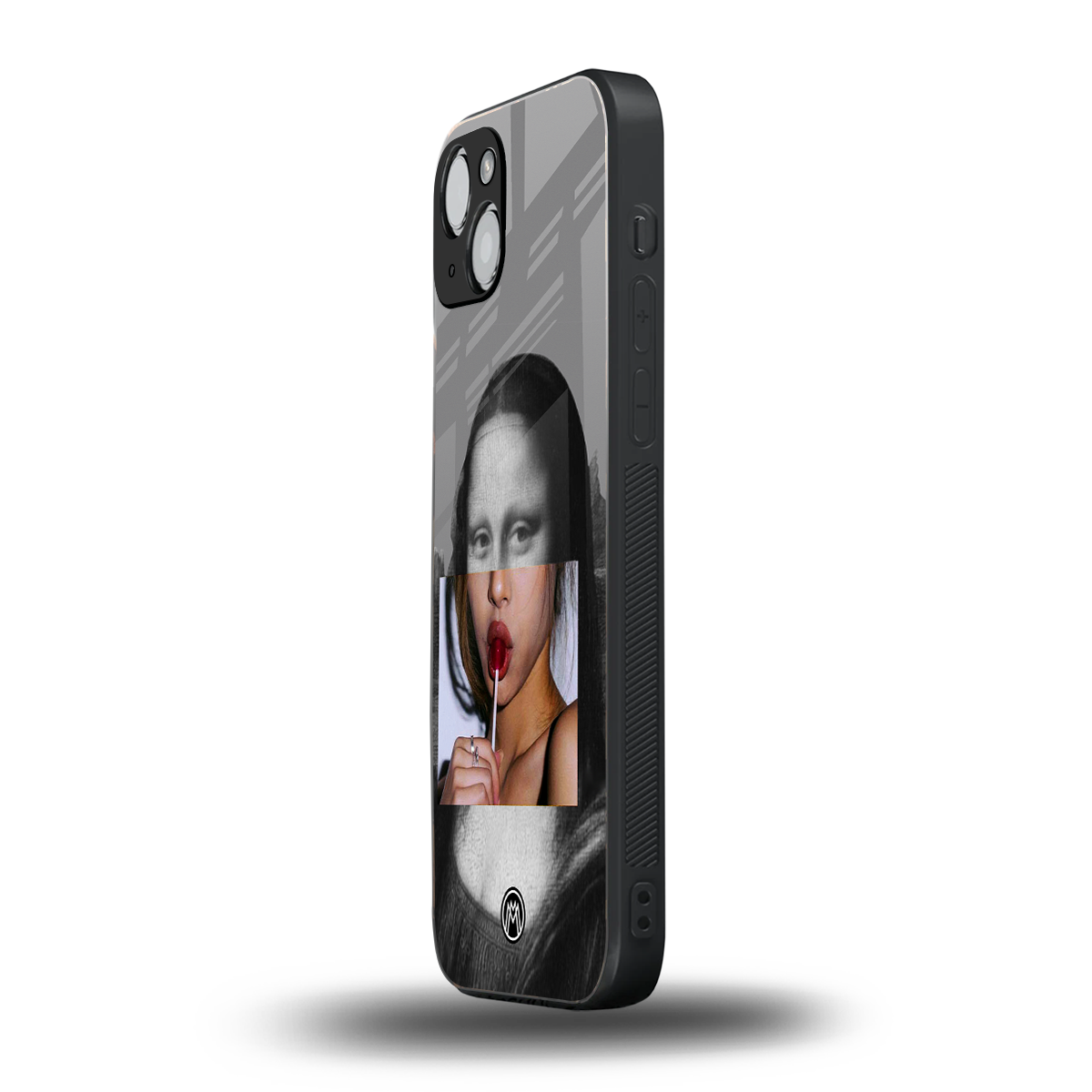 la mona lisa back phone cover | glass case for iphone 14 plus