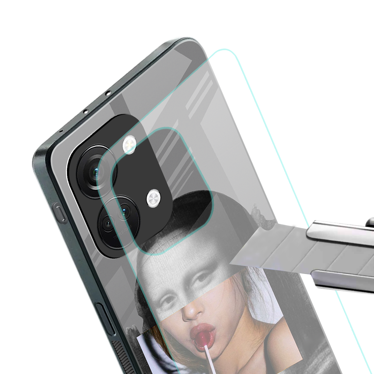 la mona lisa back phone cover | glass case for oneplus nord 3