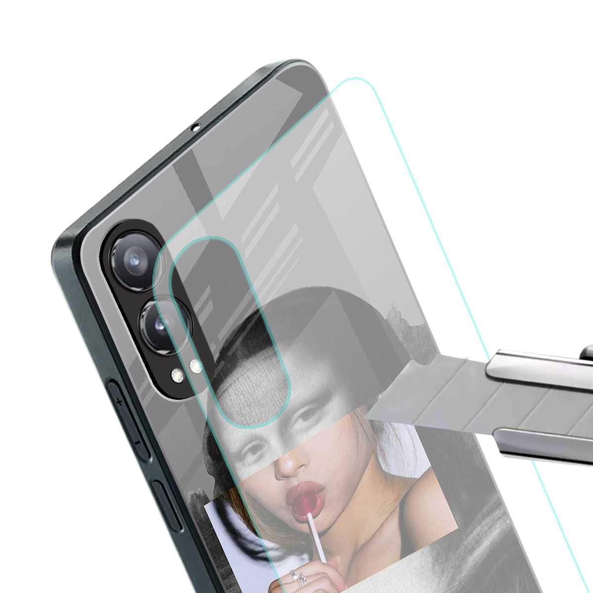 la mona lisa back phone cover | glass case for oneplus nord ce 4 lite