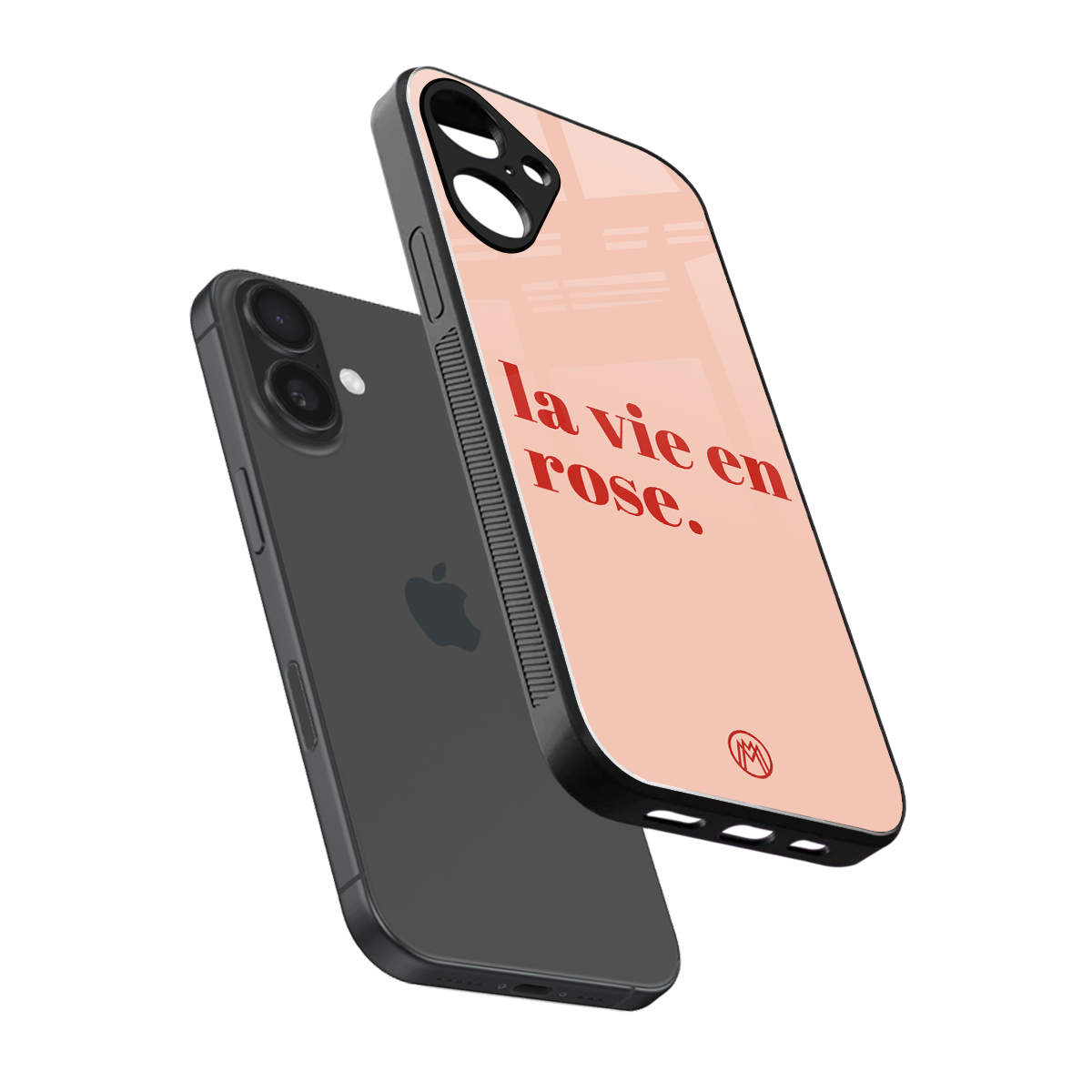 la vie en rose quote back phone cover | glass case for iphone 16 plus