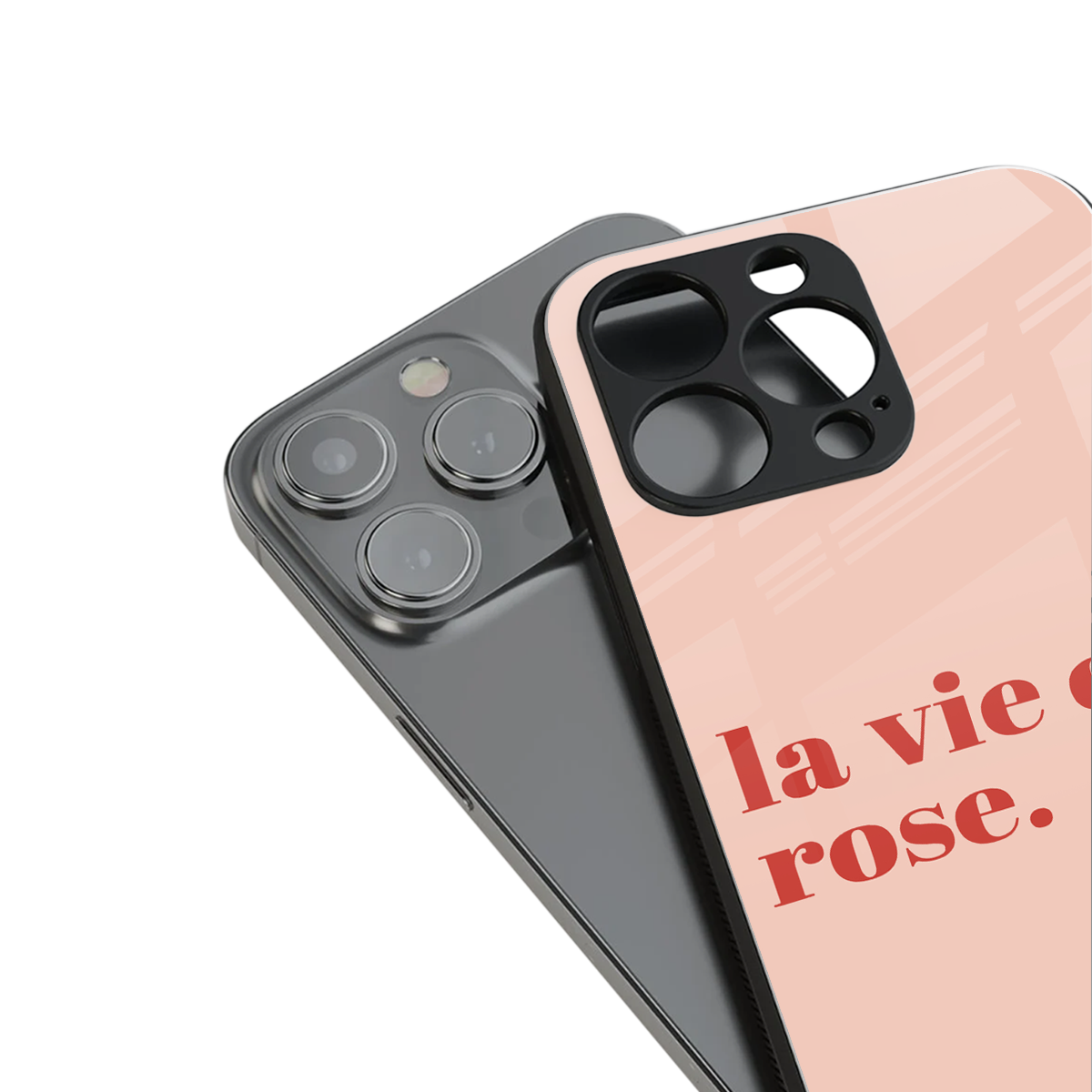 la vie en rose quote back phone cover | glass case for iphone 16 pro max