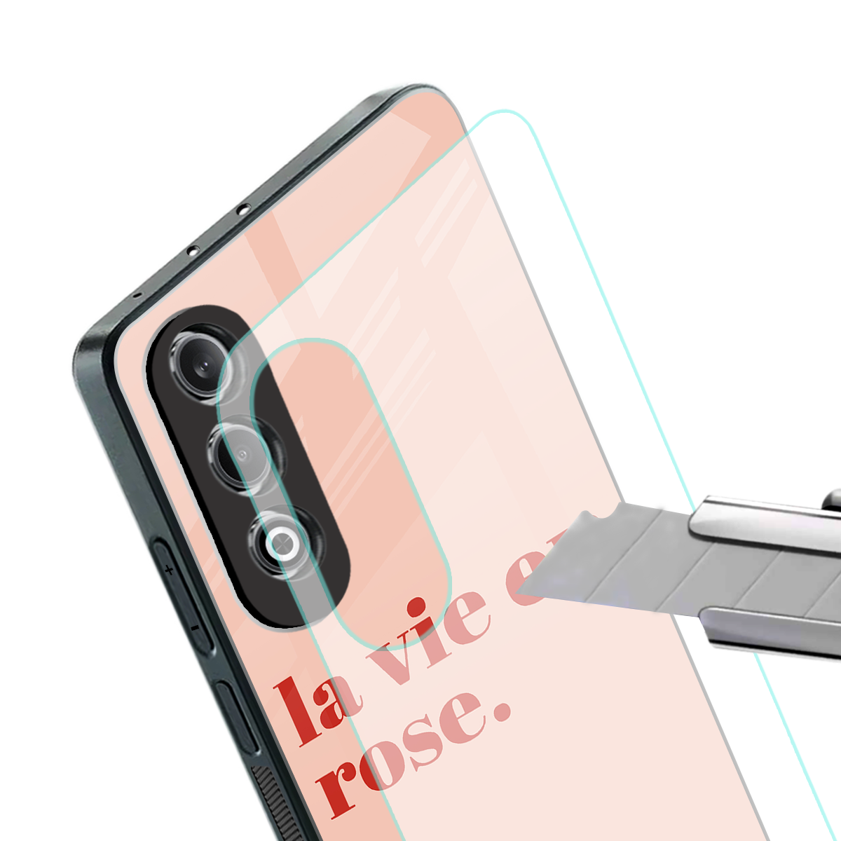 la vie en rose quote back phone cover | glass case for oneplus nord ce 4