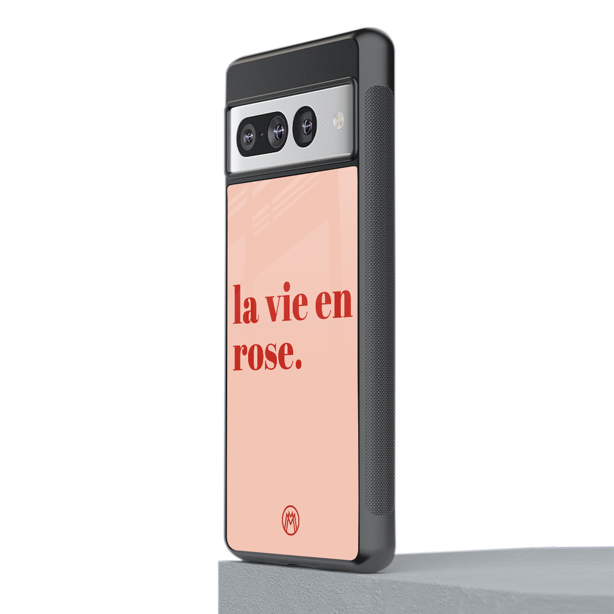 la vie en rose quote back phone cover | glass case for google pixel 7 pro