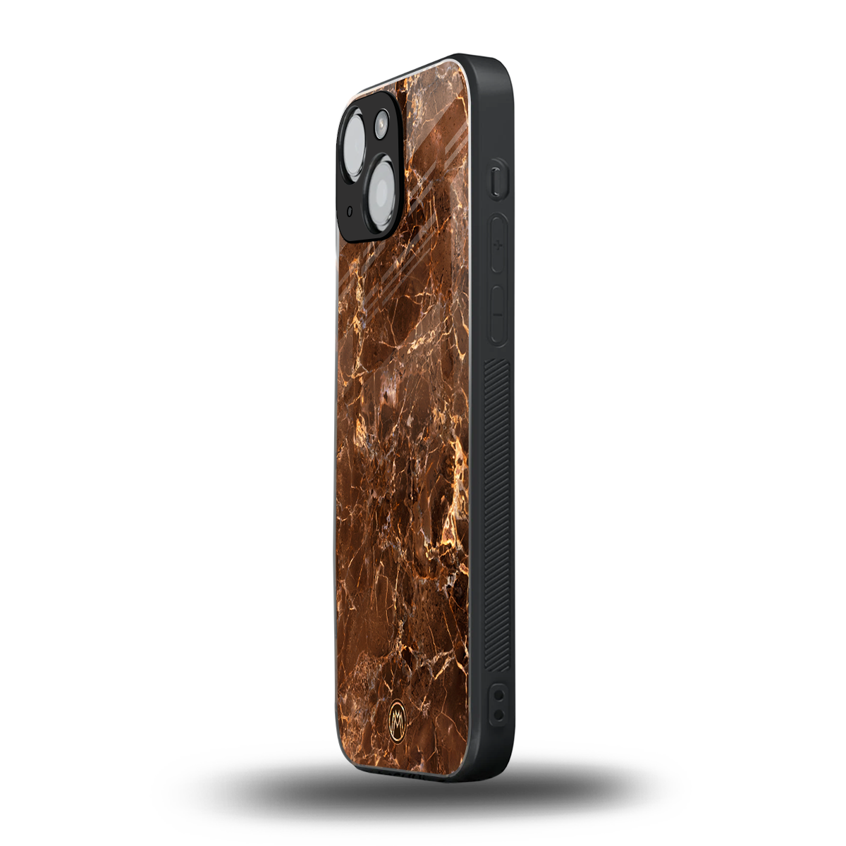 lavish brown marble back phone cover | glass case for iphone 13 mini