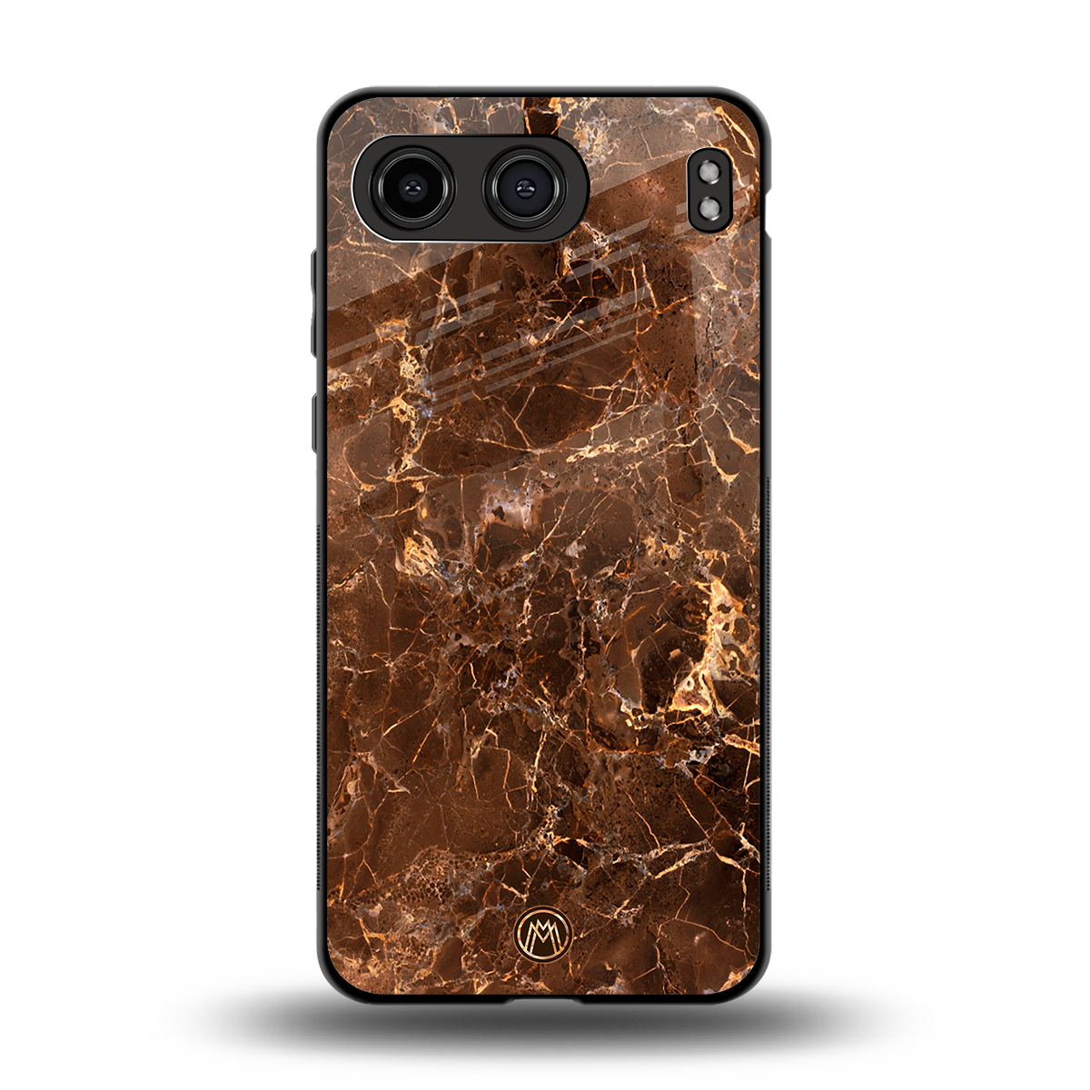 lavish brown marble back phone cover | glass case for oneplus nord 4