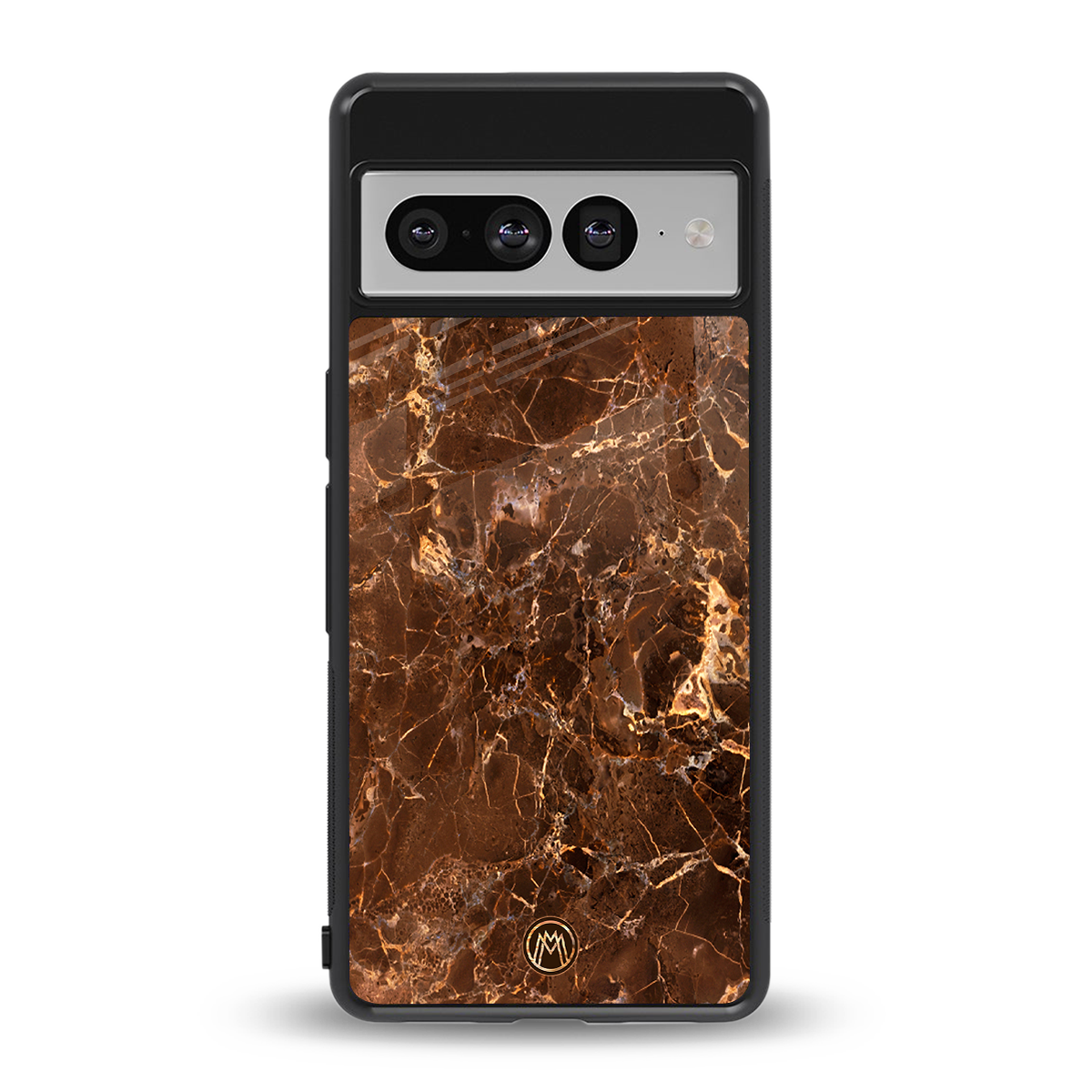 lavish brown marble back phone cover | glass case for google pixel 7 pro