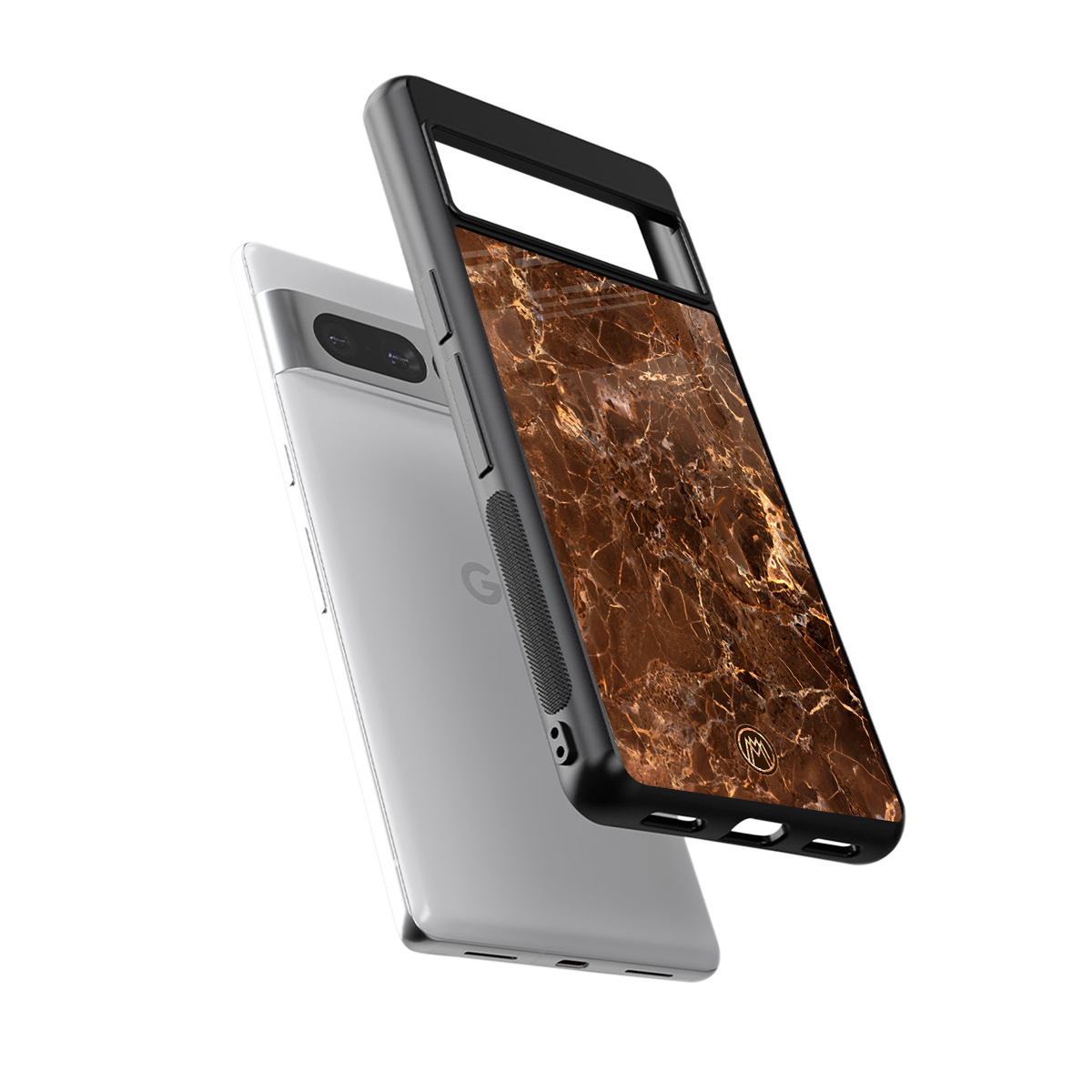 lavish brown marble back phone cover | glass case for google pixel 7 pro