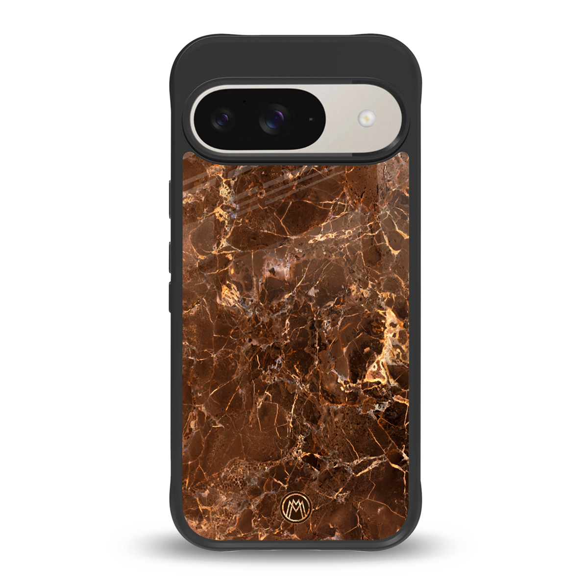 lavish brown marble back phone cover | glass case for google pixel 9