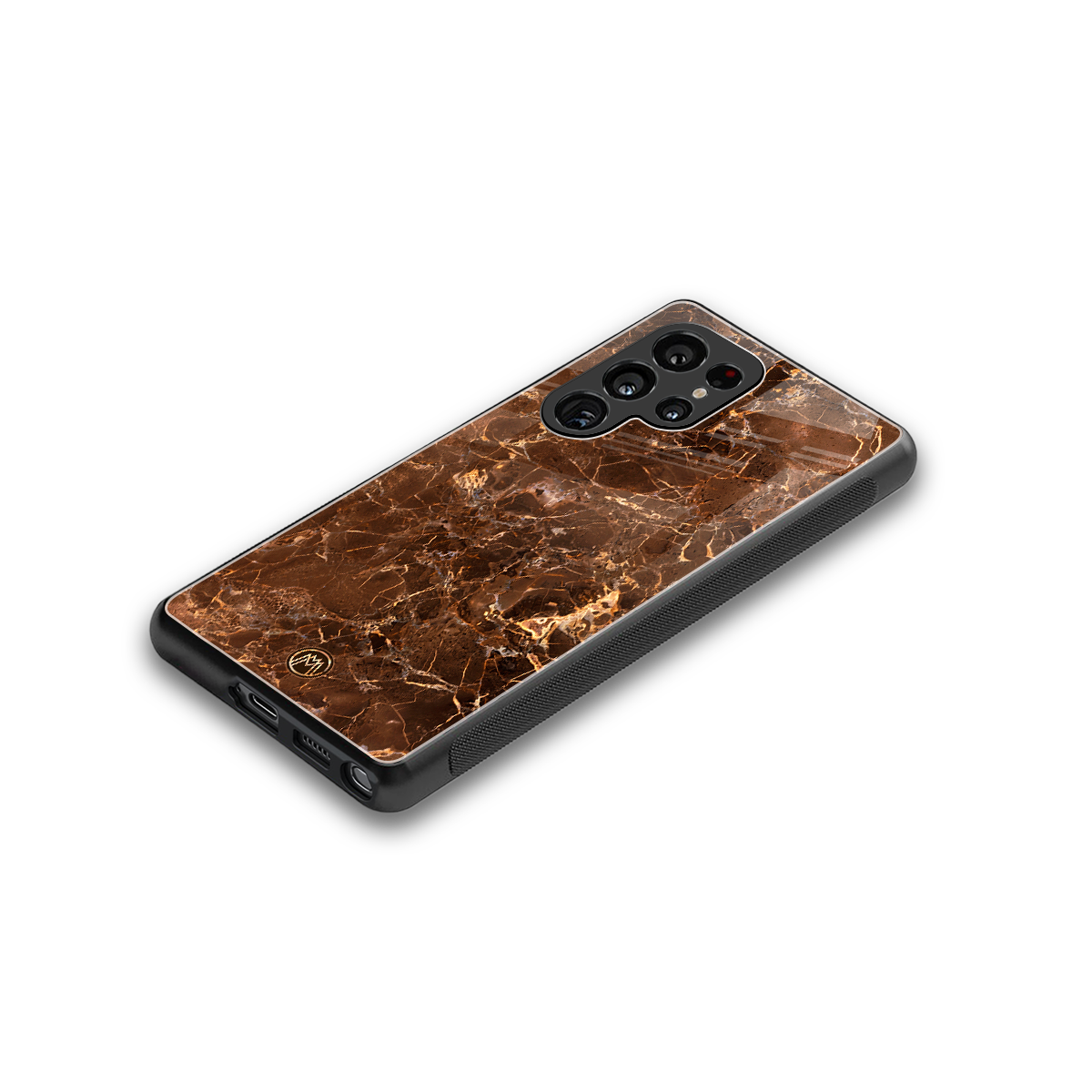 lavish brown marble back phone cover | glass case for samsung galaxy s25 ultra