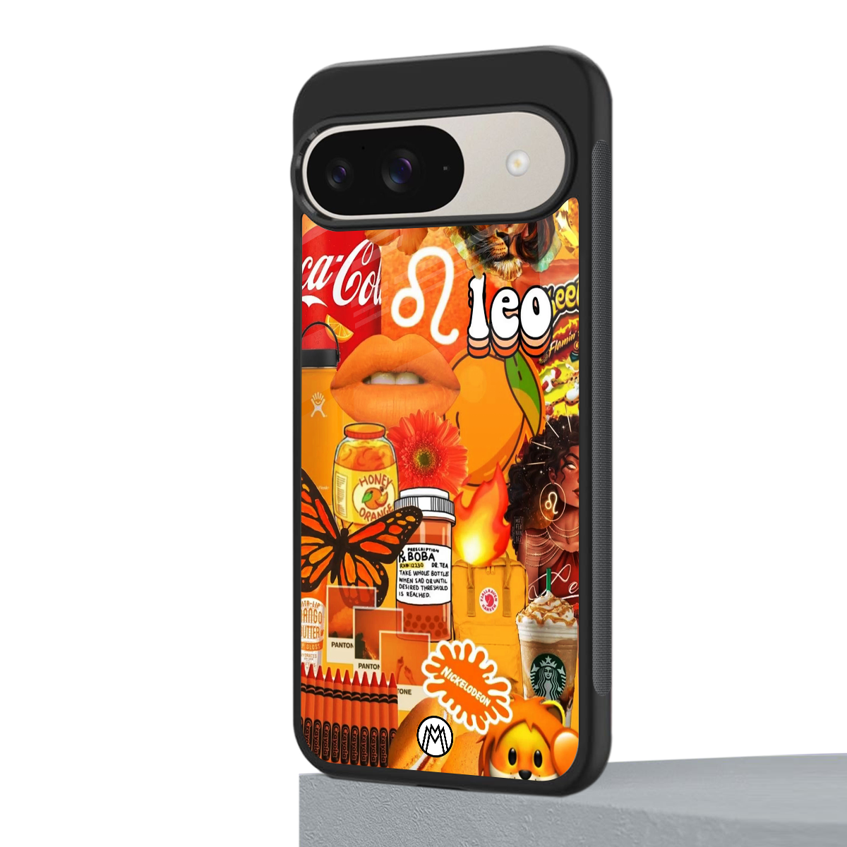 leo aesthetic collage back phone cover | glass case for google pixel 9
