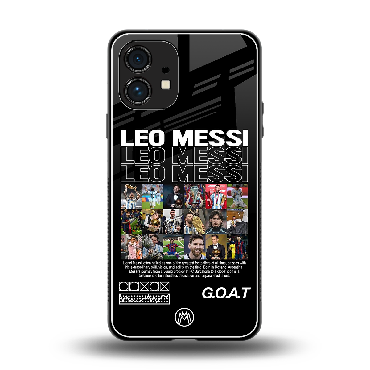 leo messi back phone cover | glass case for nothing phone 1