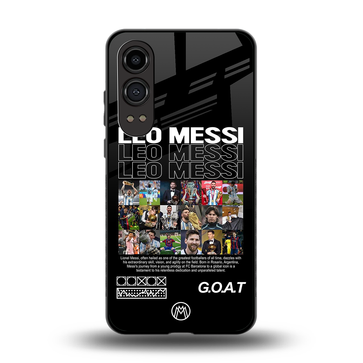 leo messi back phone cover | glass case for oneplus nord ce 4 lite