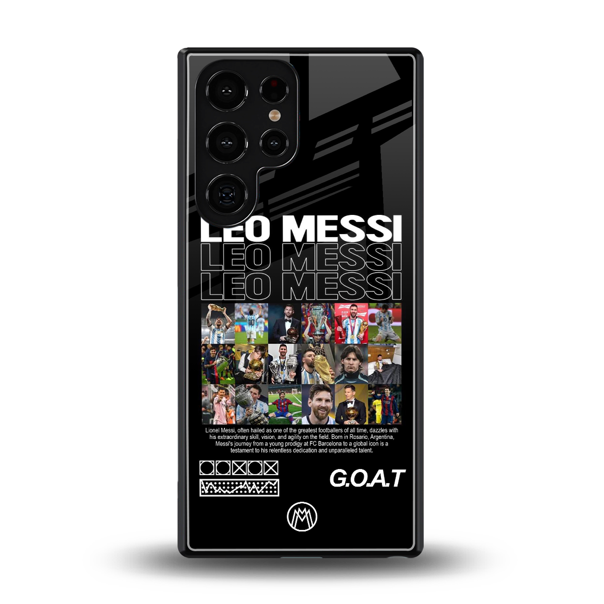 leo messi back phone cover | glass case for samsung galaxy s25 ultra