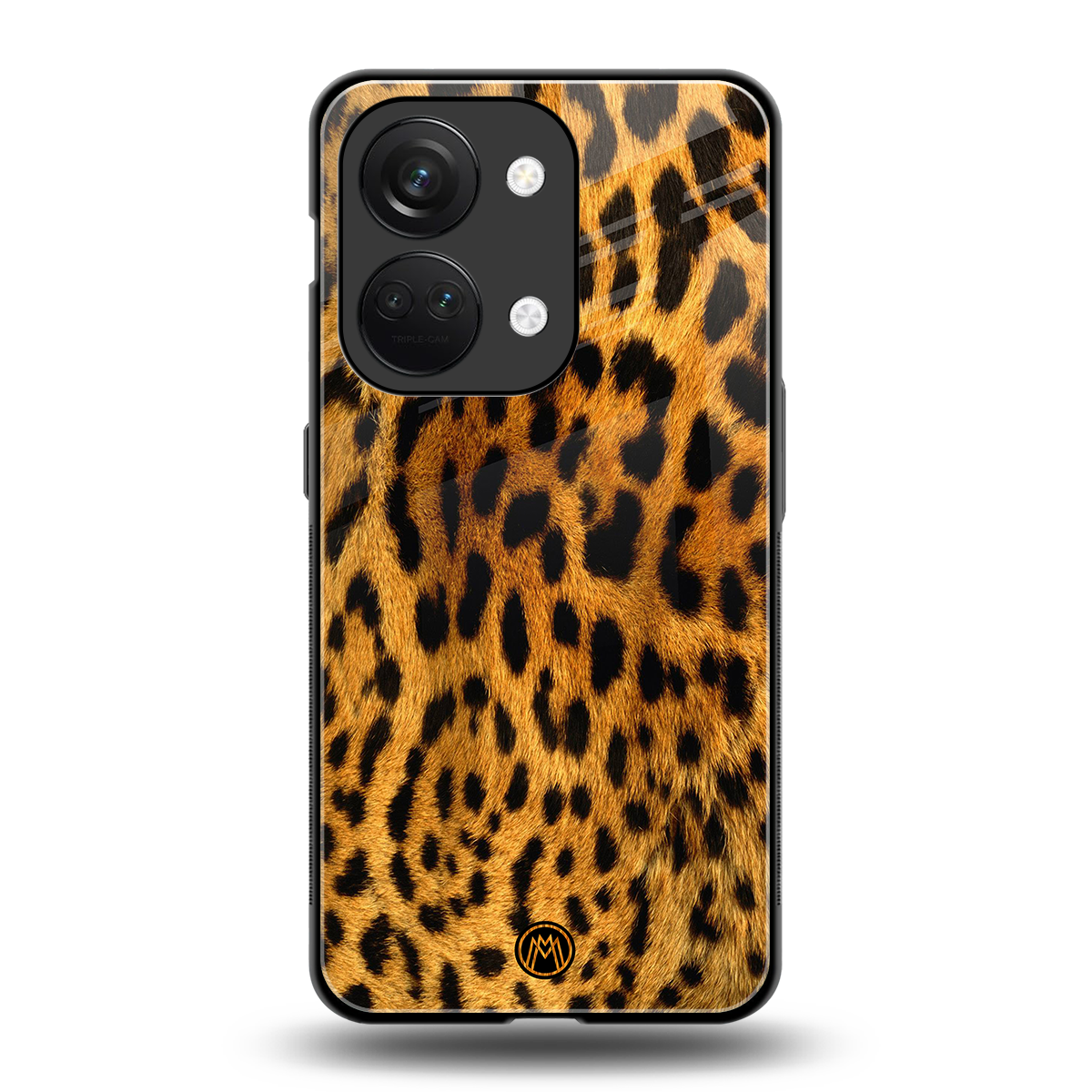 leopard fur back phone cover | glass case for oneplus nord 3