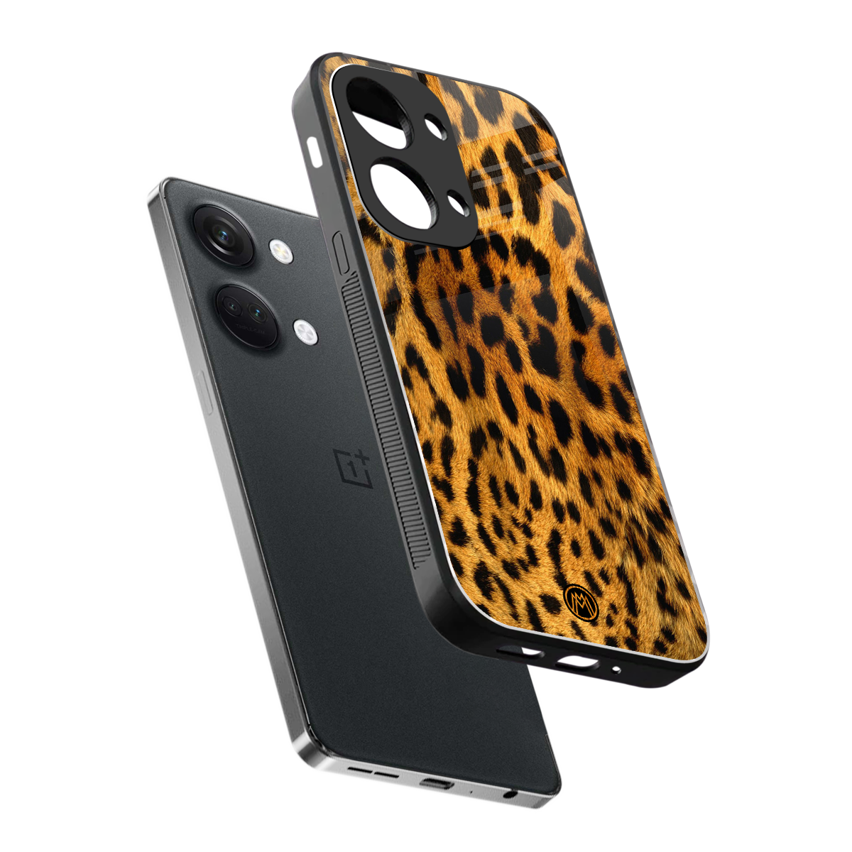 leopard fur back phone cover | glass case for oneplus nord 3