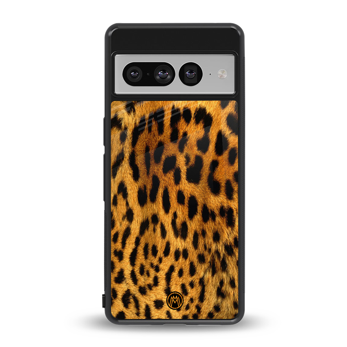 leopard fur back phone cover | glass case for google pixel 7 pro