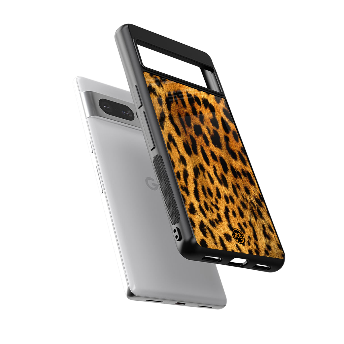 leopard fur back phone cover | glass case for google pixel 7 pro