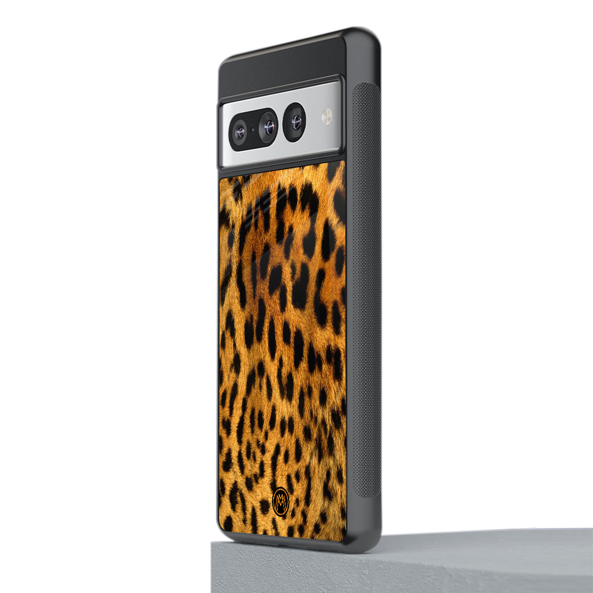 leopard fur back phone cover | glass case for google pixel 7 pro