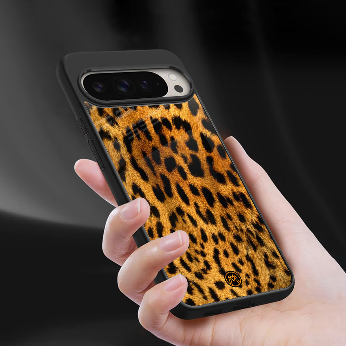leopard fur back phone cover | glass case for google pixel 9 pro