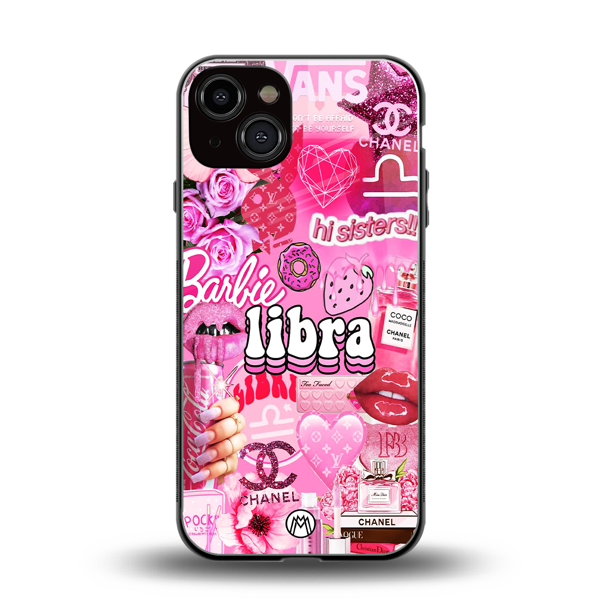 libra aesthetic collage back phone cover | glass case for iphone 13