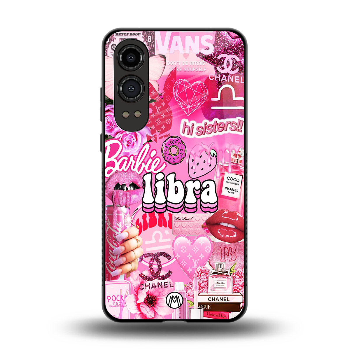 libra aesthetic collage back phone cover | glass case for oneplus nord ce 4 lite