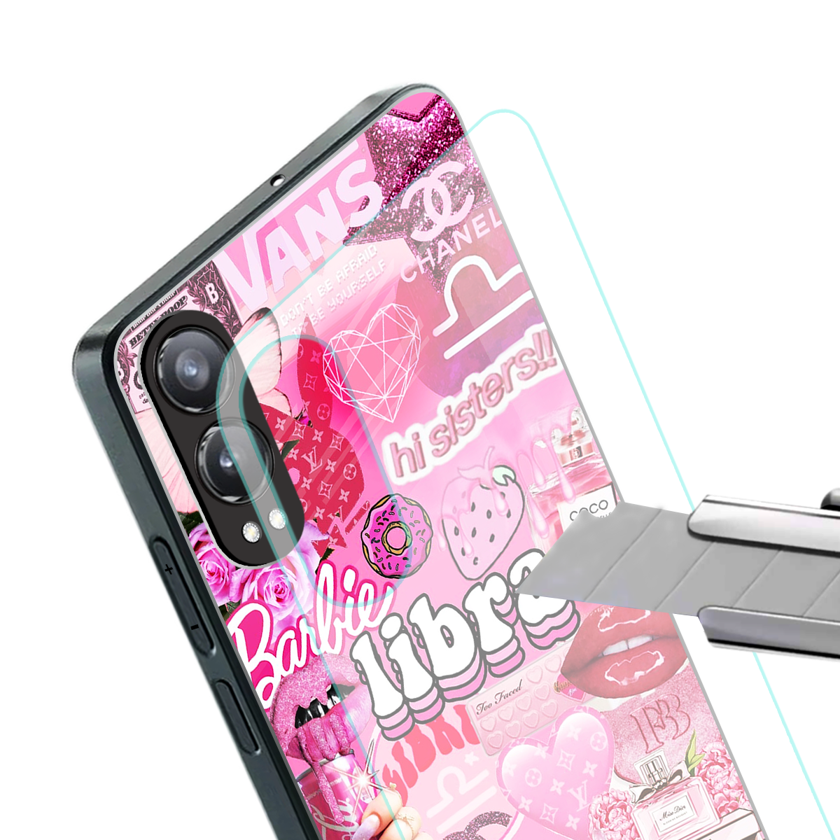 libra aesthetic collage back phone cover | glass case for oneplus nord ce 4 lite
