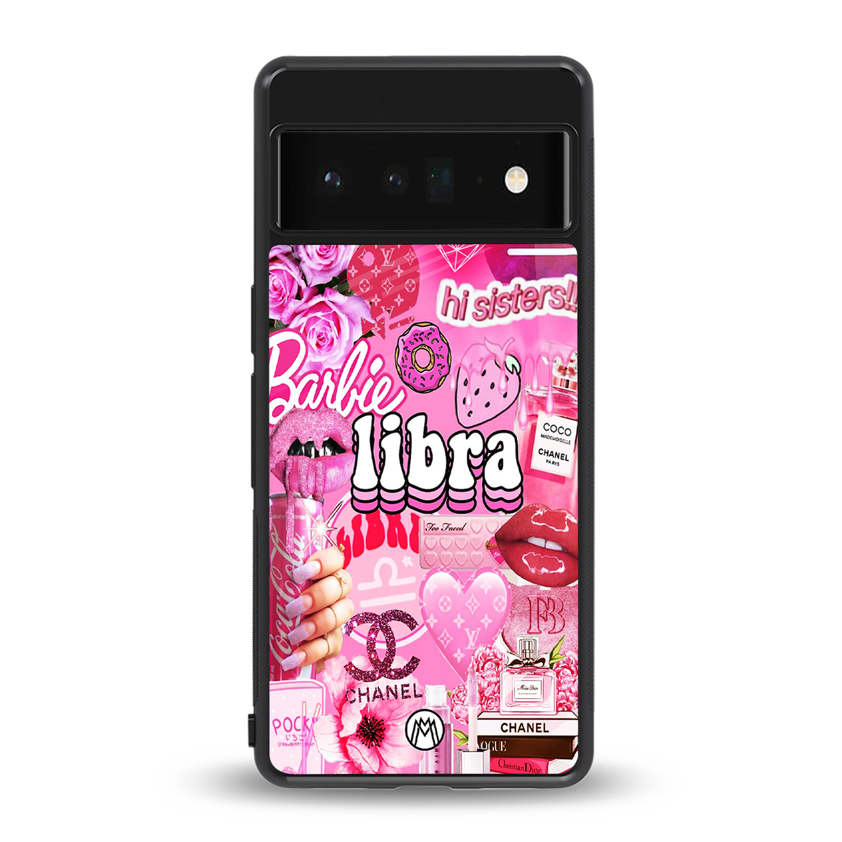libra aesthetic collage back phone cover | glass case for google pixel 6 pro
