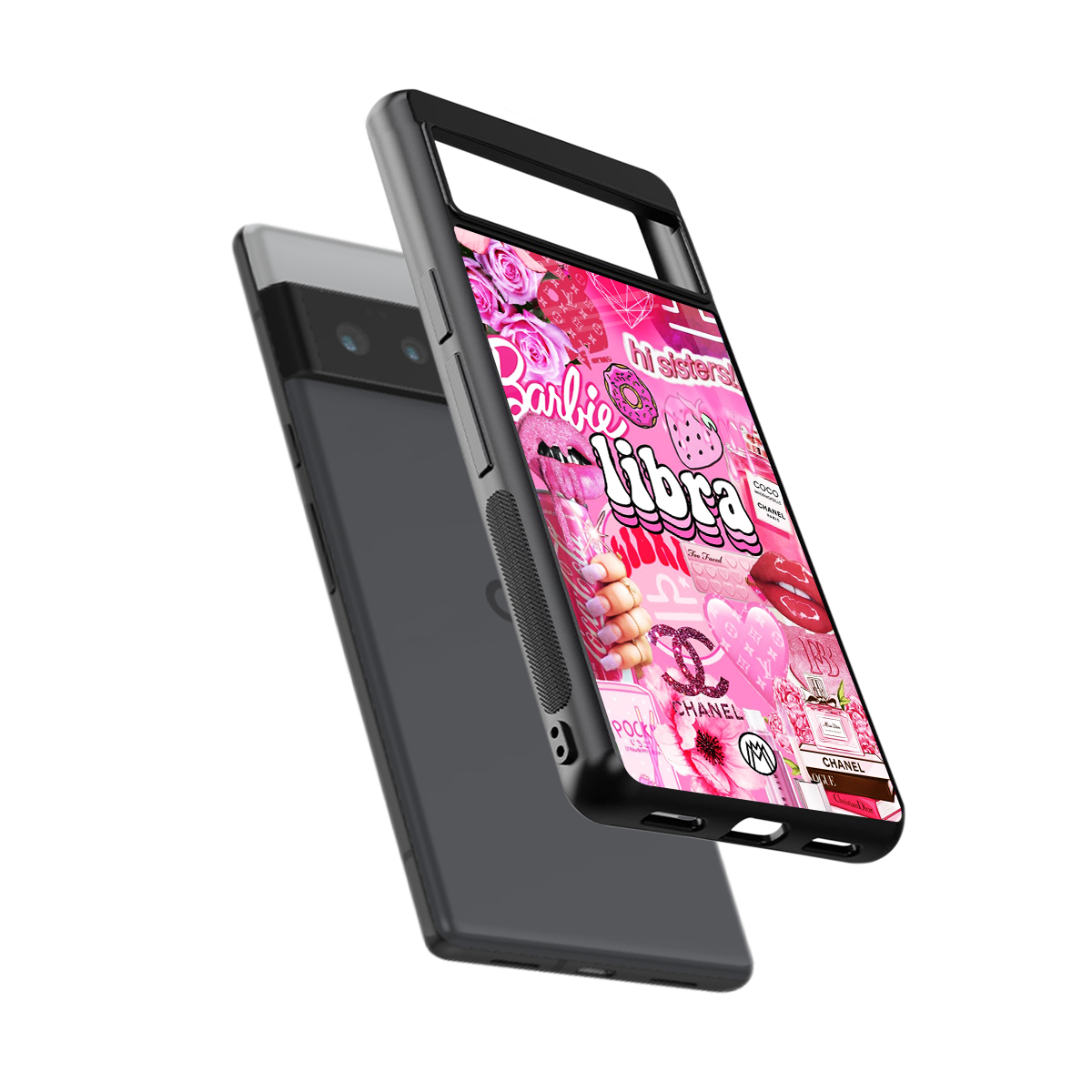 libra aesthetic collage back phone cover | glass case for google pixel 6 pro