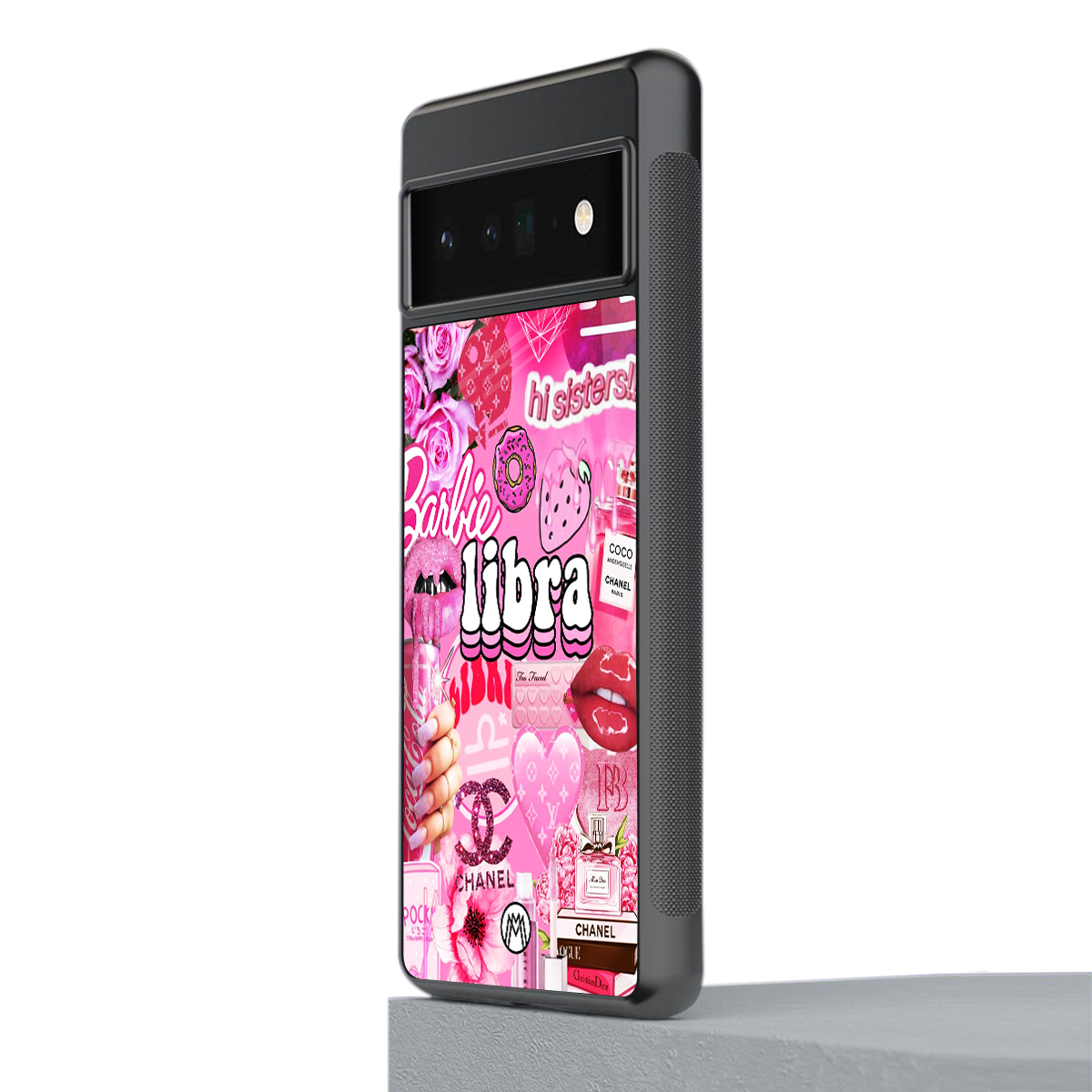 libra aesthetic collage back phone cover | glass case for google pixel 6 pro