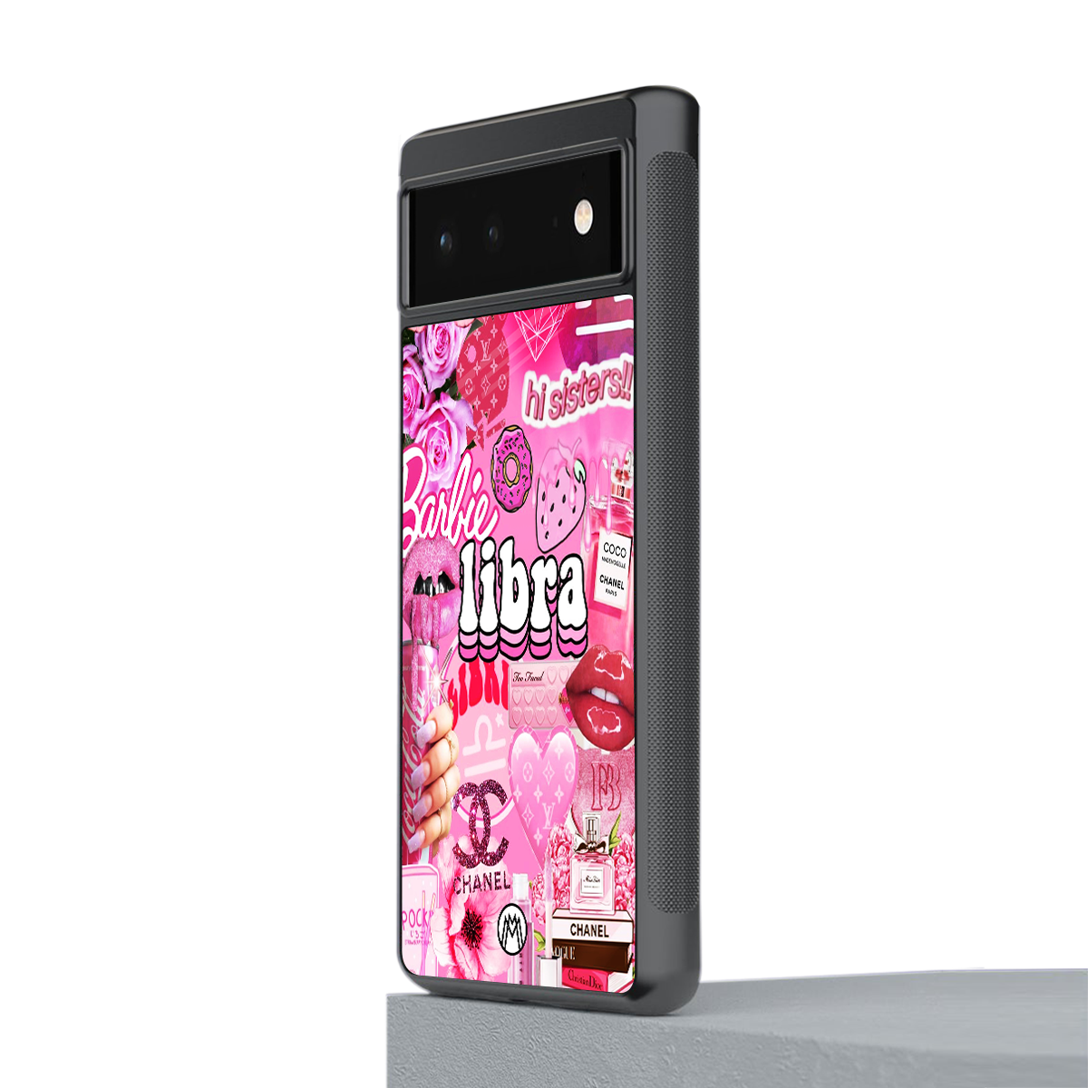 libra aesthetic collage back phone cover | glass case for google pixel 6