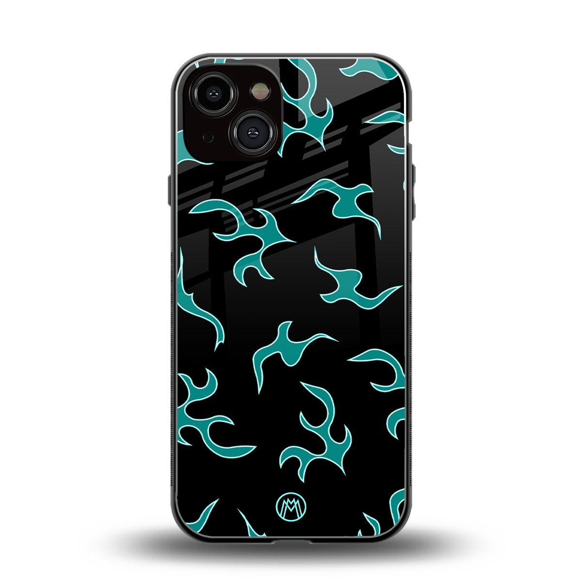 lil blue flames back phone cover | glass case for iphone 13