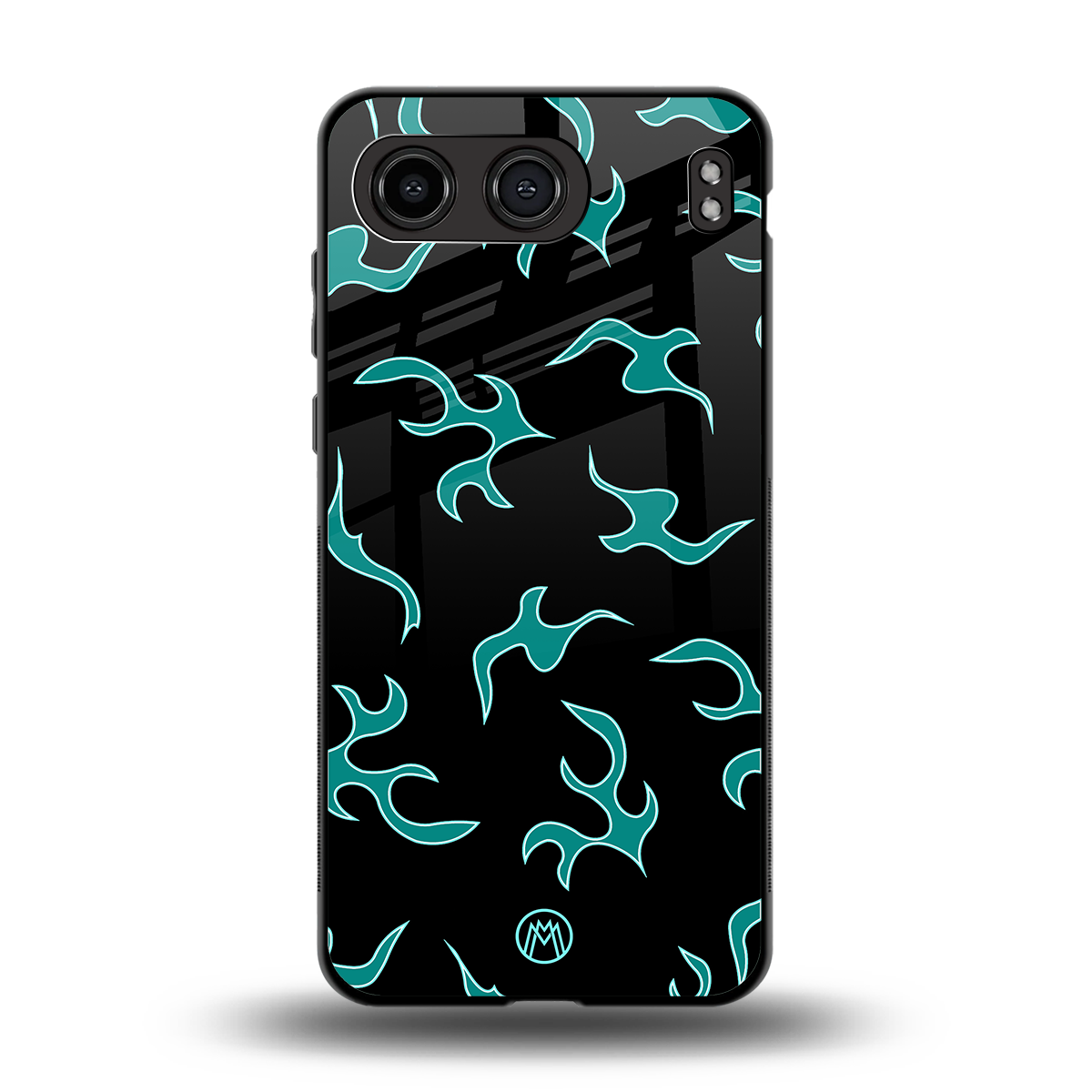 lil blue flames back phone cover | glass case for oneplus nord 4