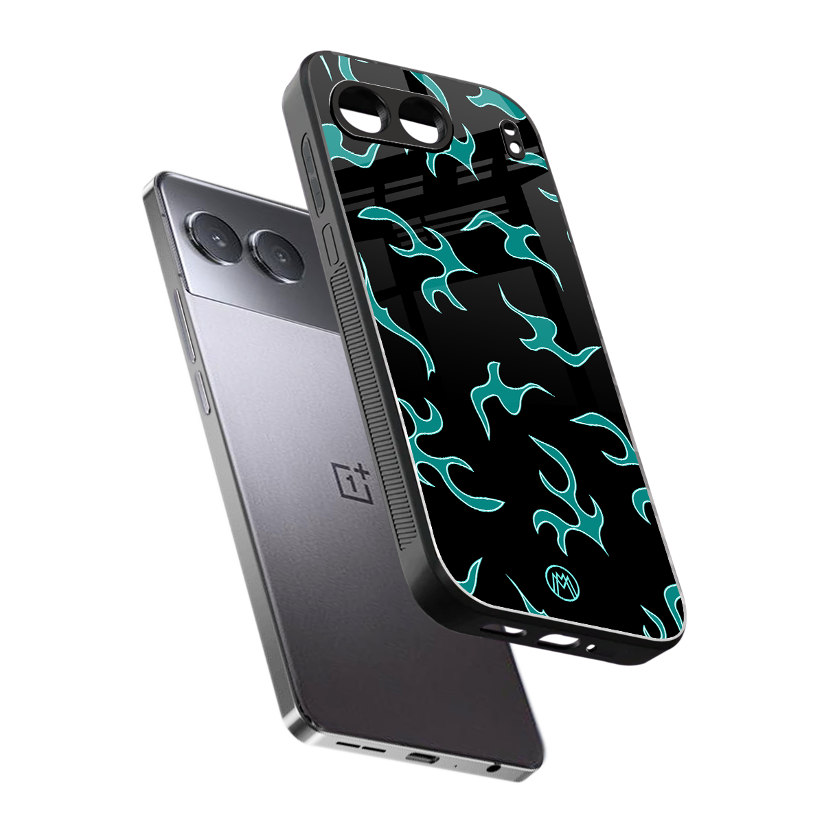 lil blue flames back phone cover | glass case for oneplus nord 4