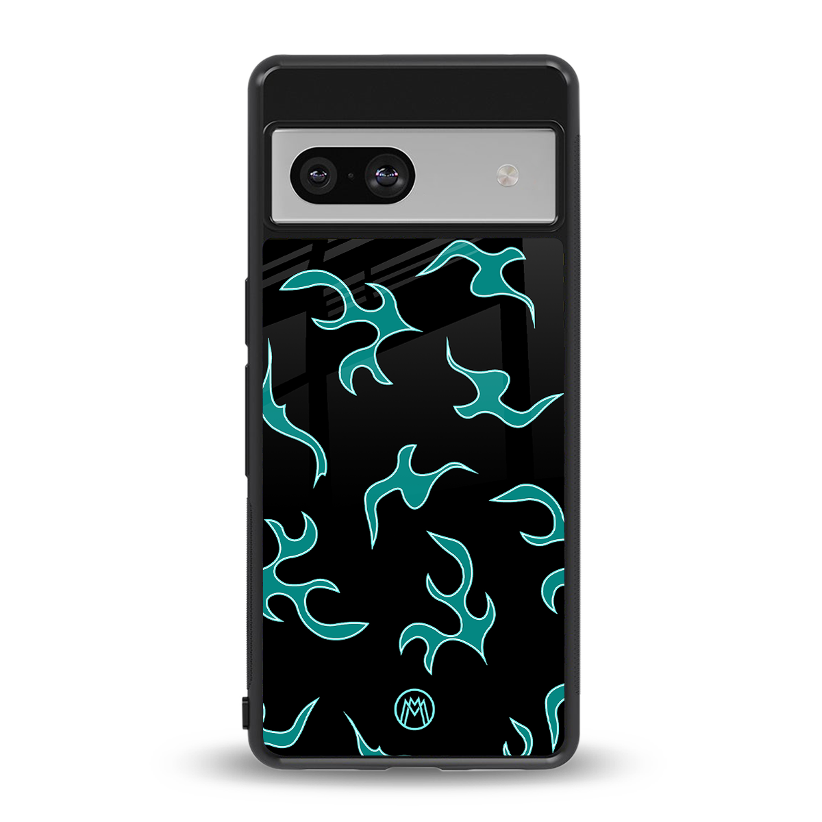 lil blue flames back phone cover | glass case for Google Pixel 7