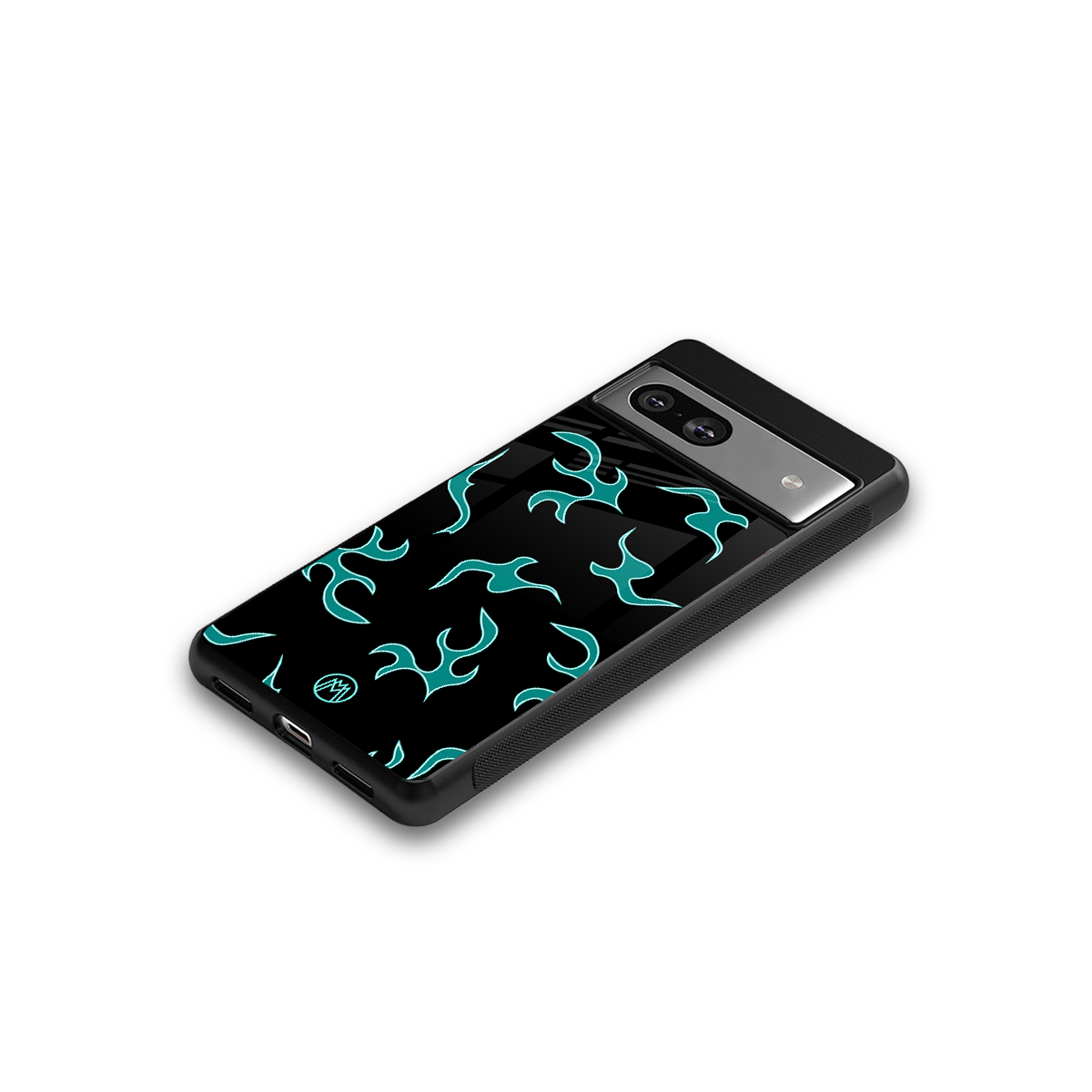 lil blue flames back phone cover | glass case for Google Pixel 7