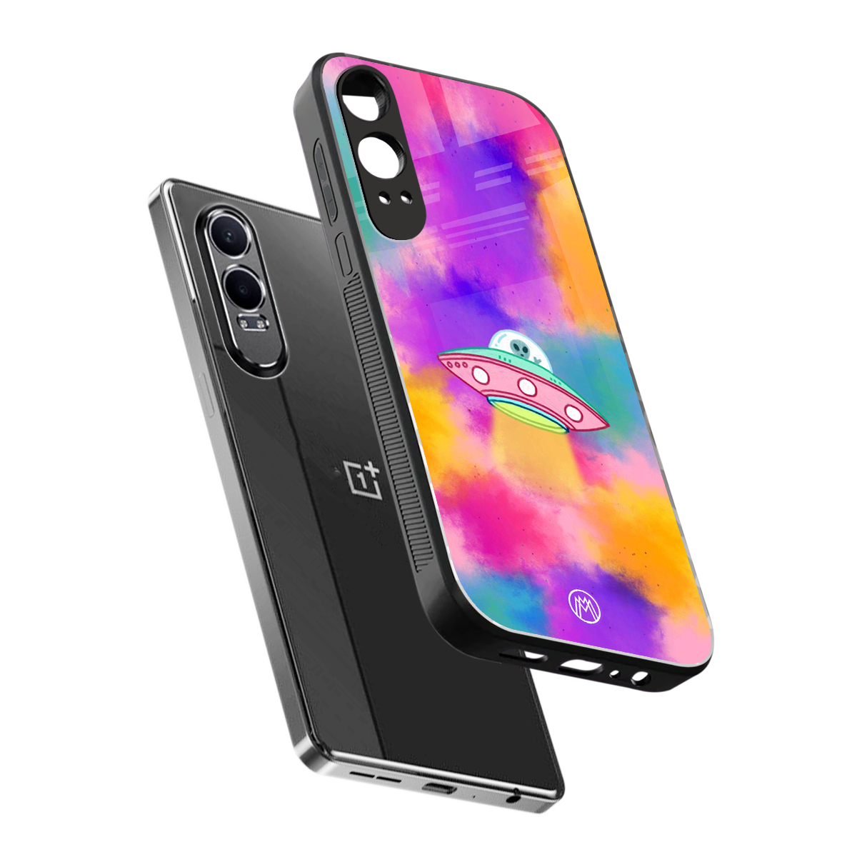 lil colourful alien back phone cover | glass case for oneplus nord ce 4 lite
