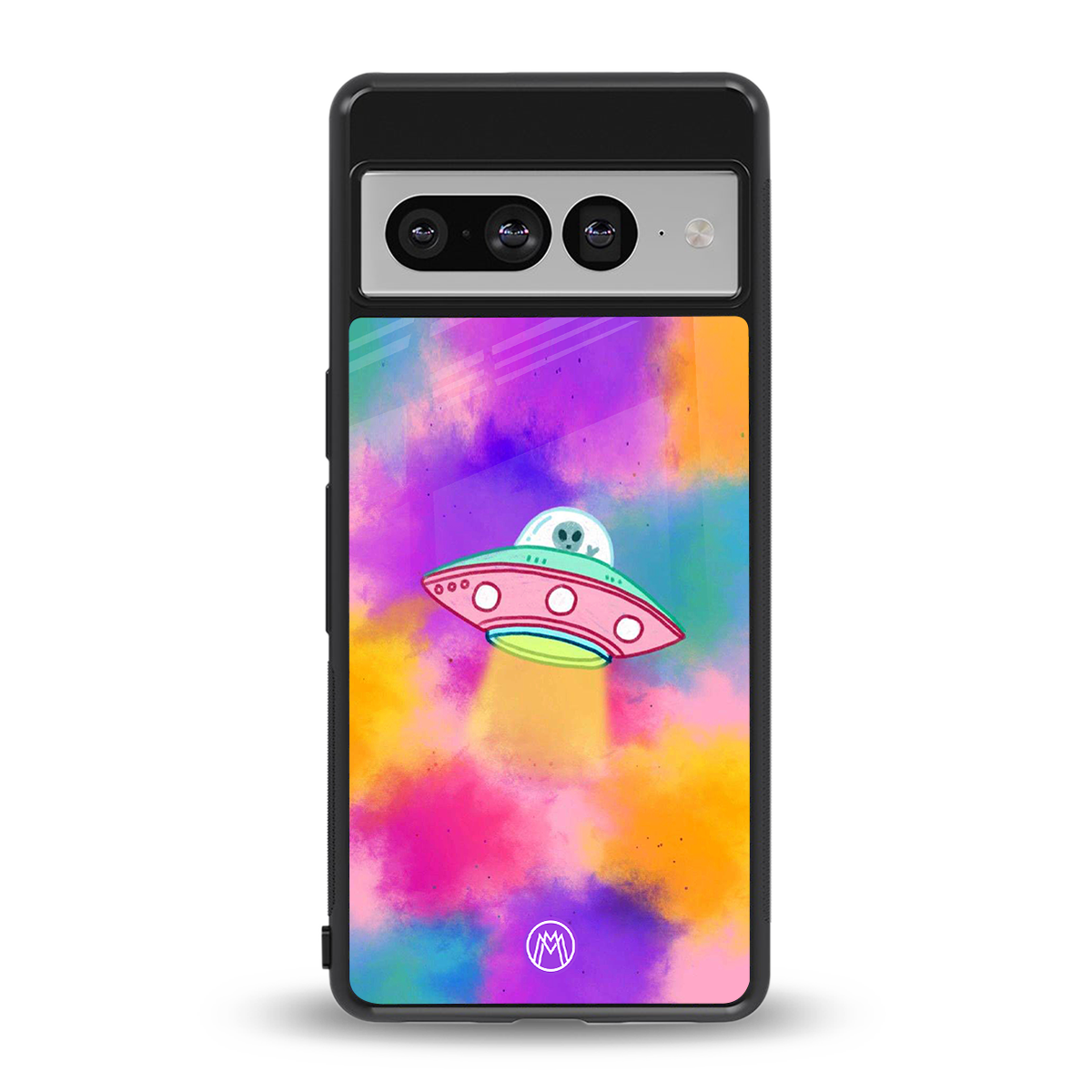 lil colourful alien back phone cover | glass case for google pixel 7 pro