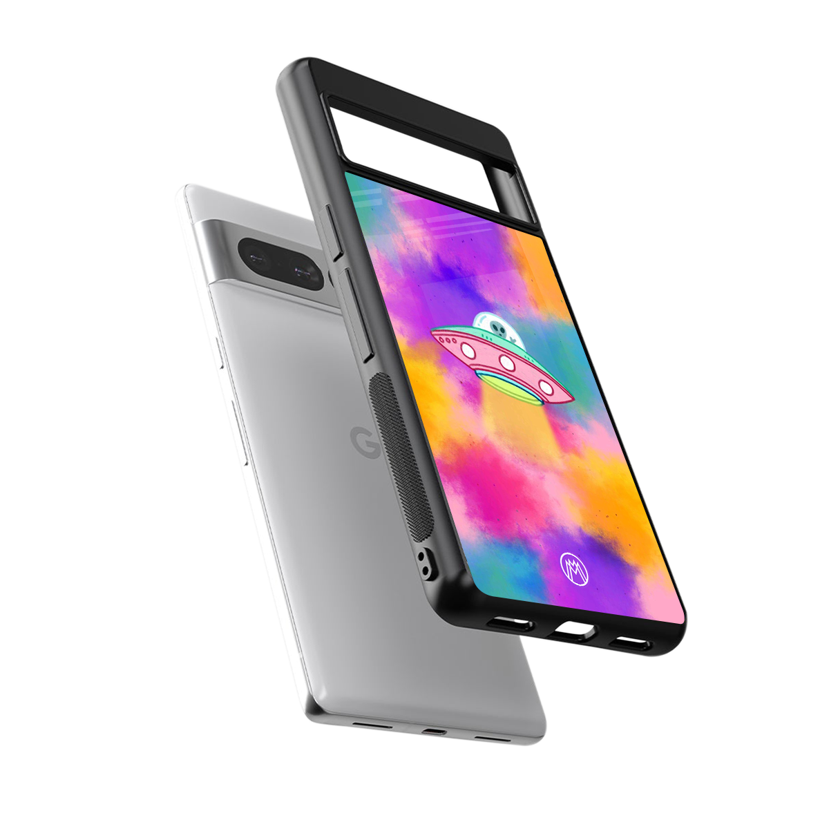 lil colourful alien back phone cover | glass case for google pixel 7 pro